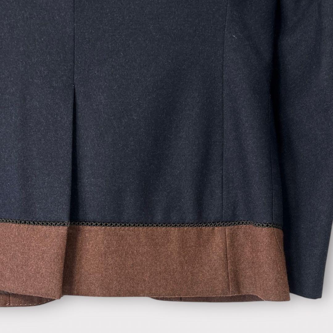 カラー 阿部潤一 テーラードジャケット ウール 総裏 2B センターベント