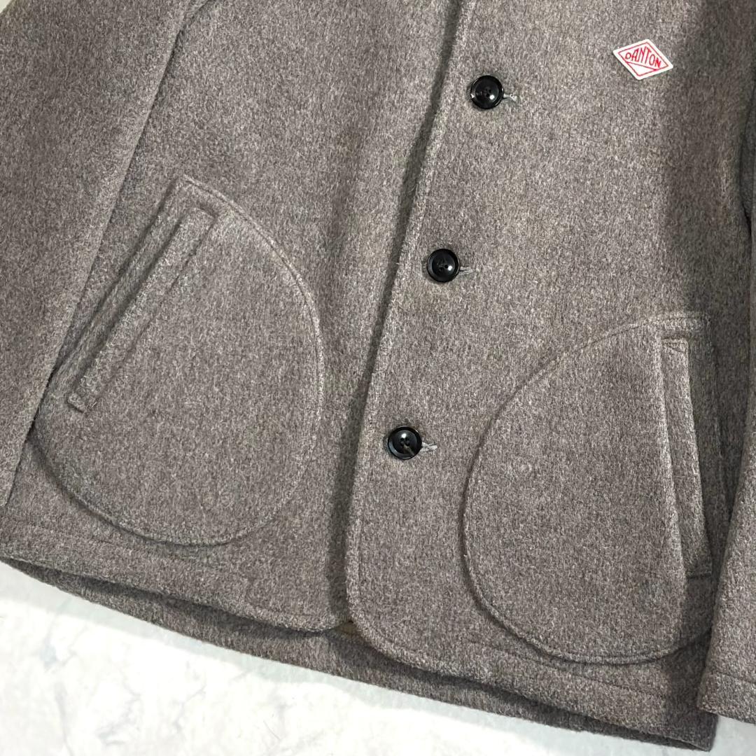 ダントン ウールモッサノーカラーコート グレージュ サイズ36 tb0