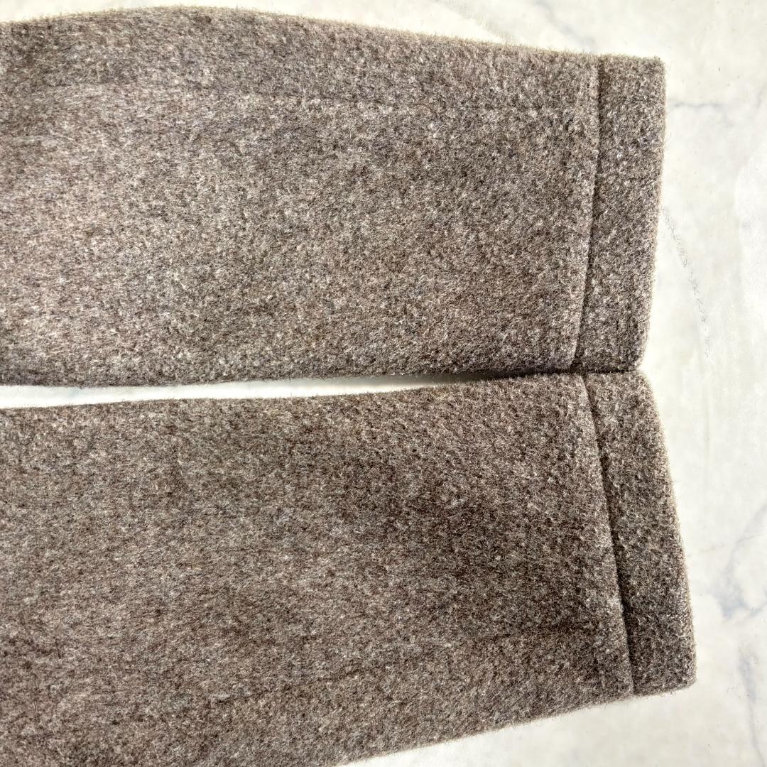 ダントン ウールモッサノーカラーコート グレージュ サイズ36 tb0