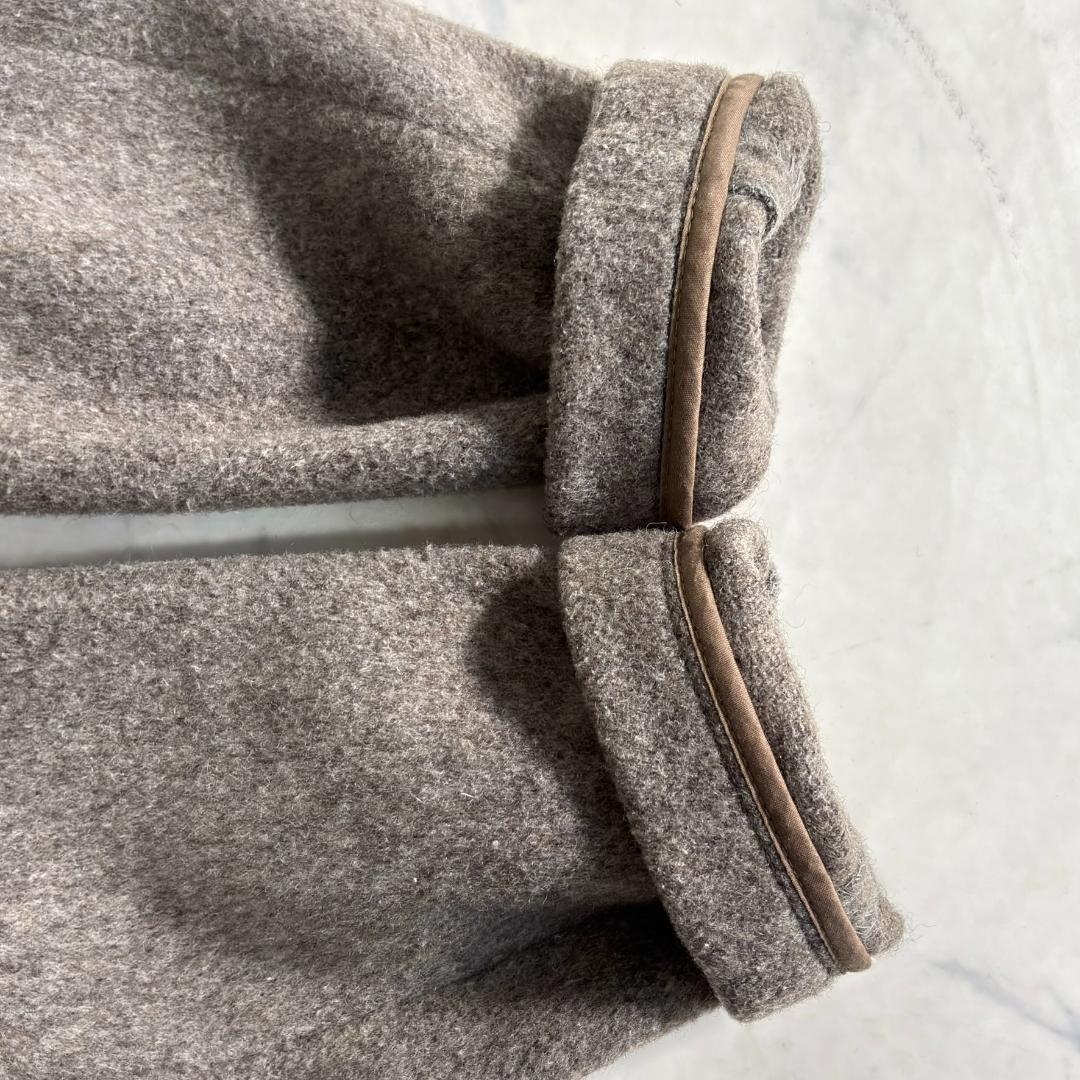 ダントン ウールモッサノーカラーコート グレージュ サイズ36 tb0