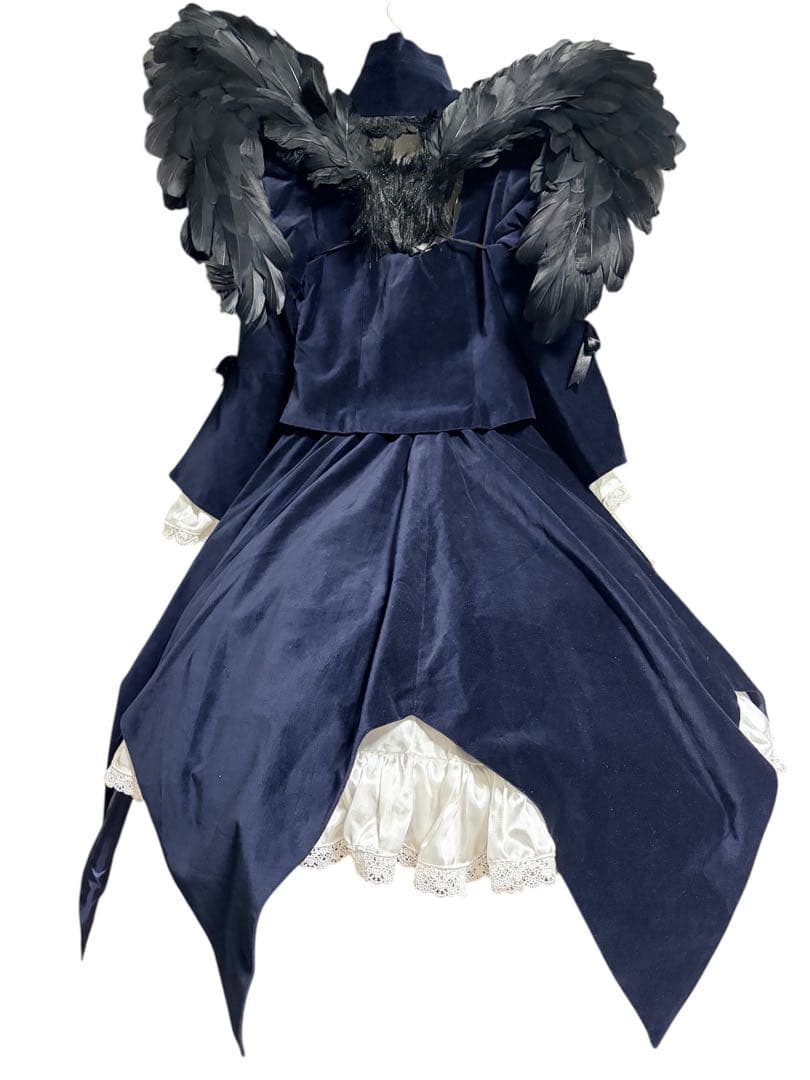 水銀燈 M コスプレ ローゼンメイデン 黒い翼＋ワイヤーパニエ＋ソックス付き