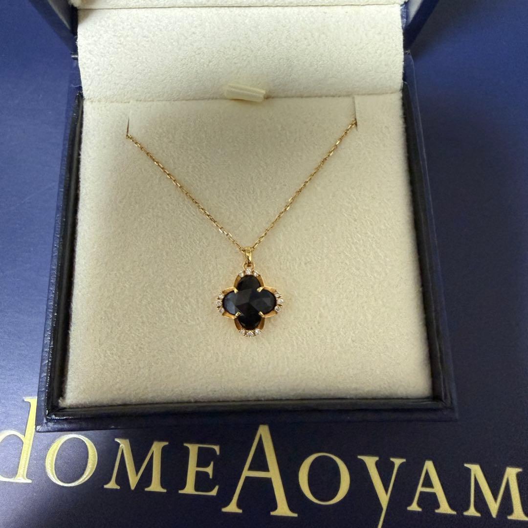 VENDOME　AOYAMA　ブラックカルセドニー　ネックレス　K18