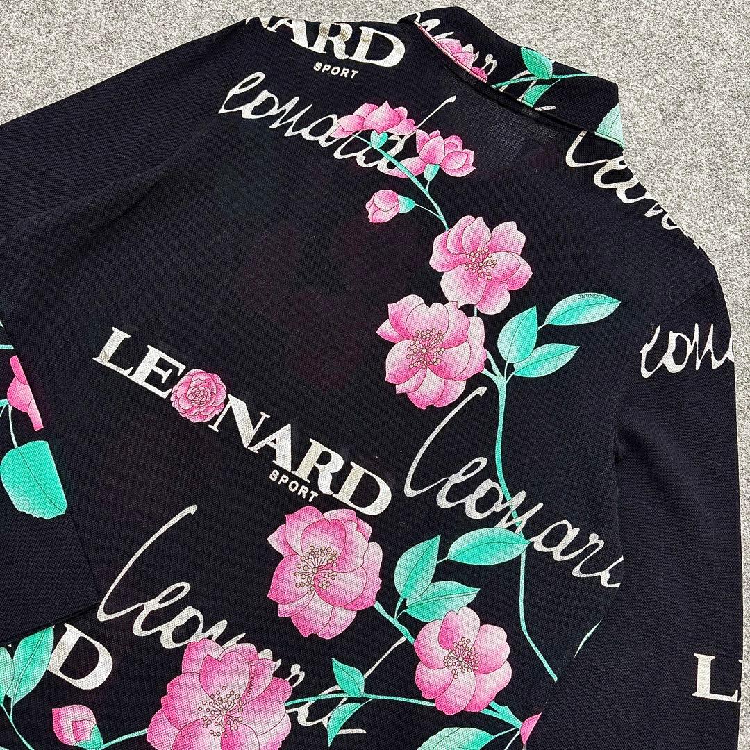 39 美品　大きいサイズ　leonard 花柄　ポロシャツ