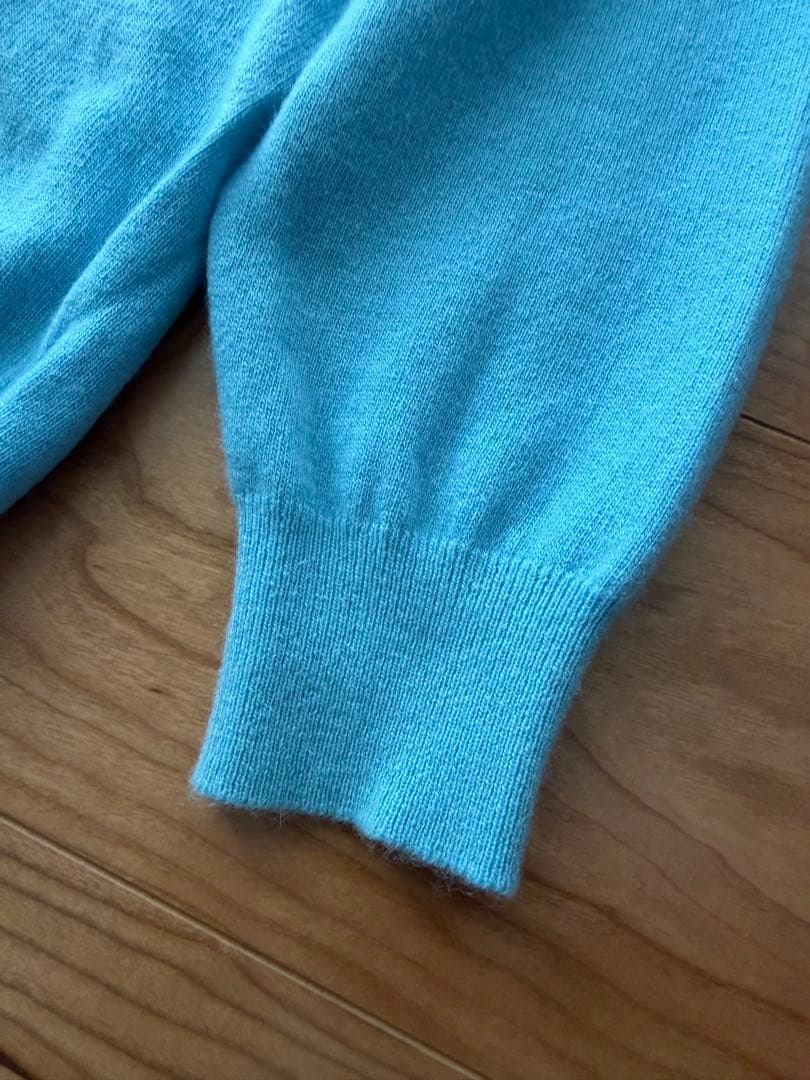 70年代 スコットランド製 バランタイン カシミヤニット ティファニーブルー
