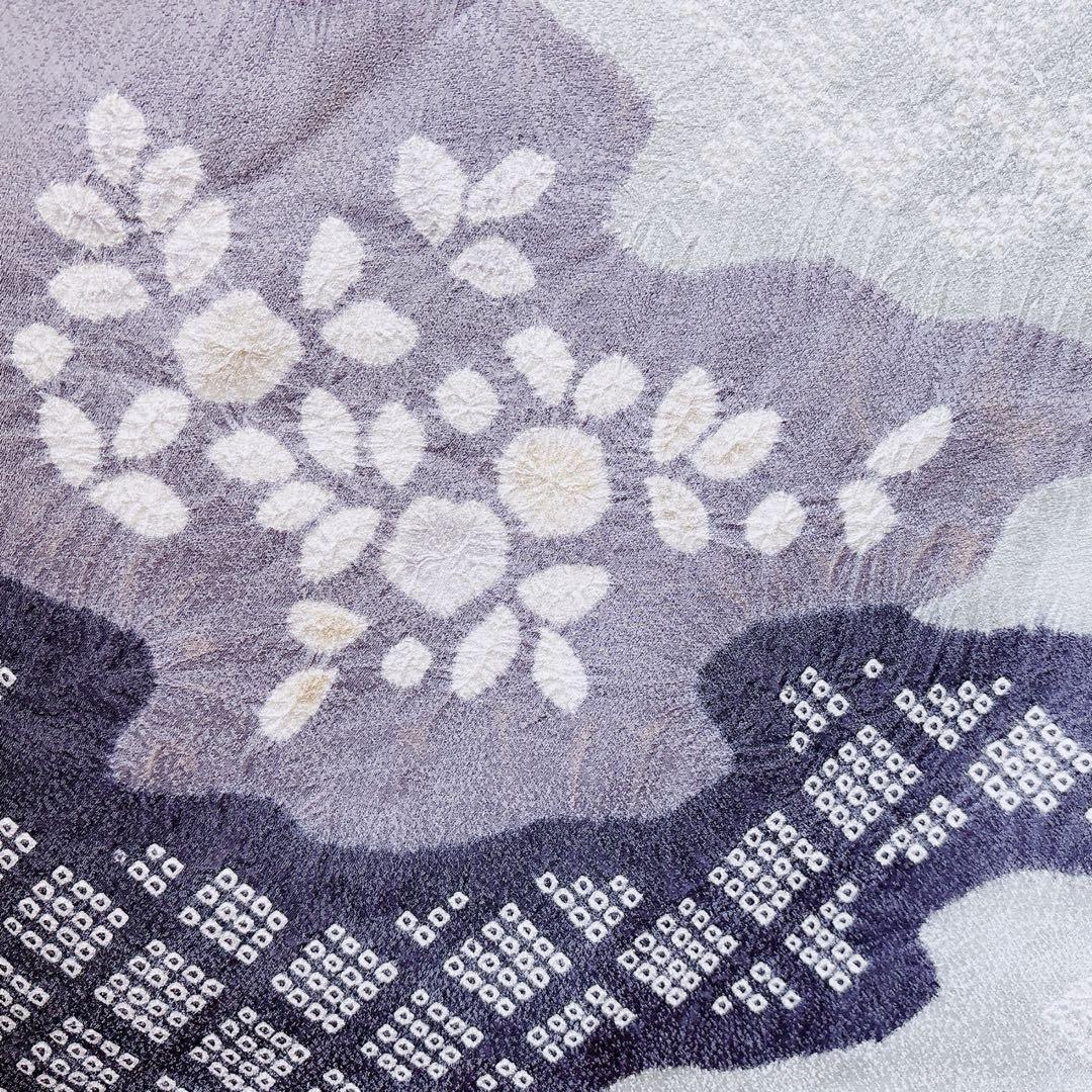 訪問着　一つ紋　フルセット　裄69 絞り 卒業式　入学式　お宮参　袋帯 M