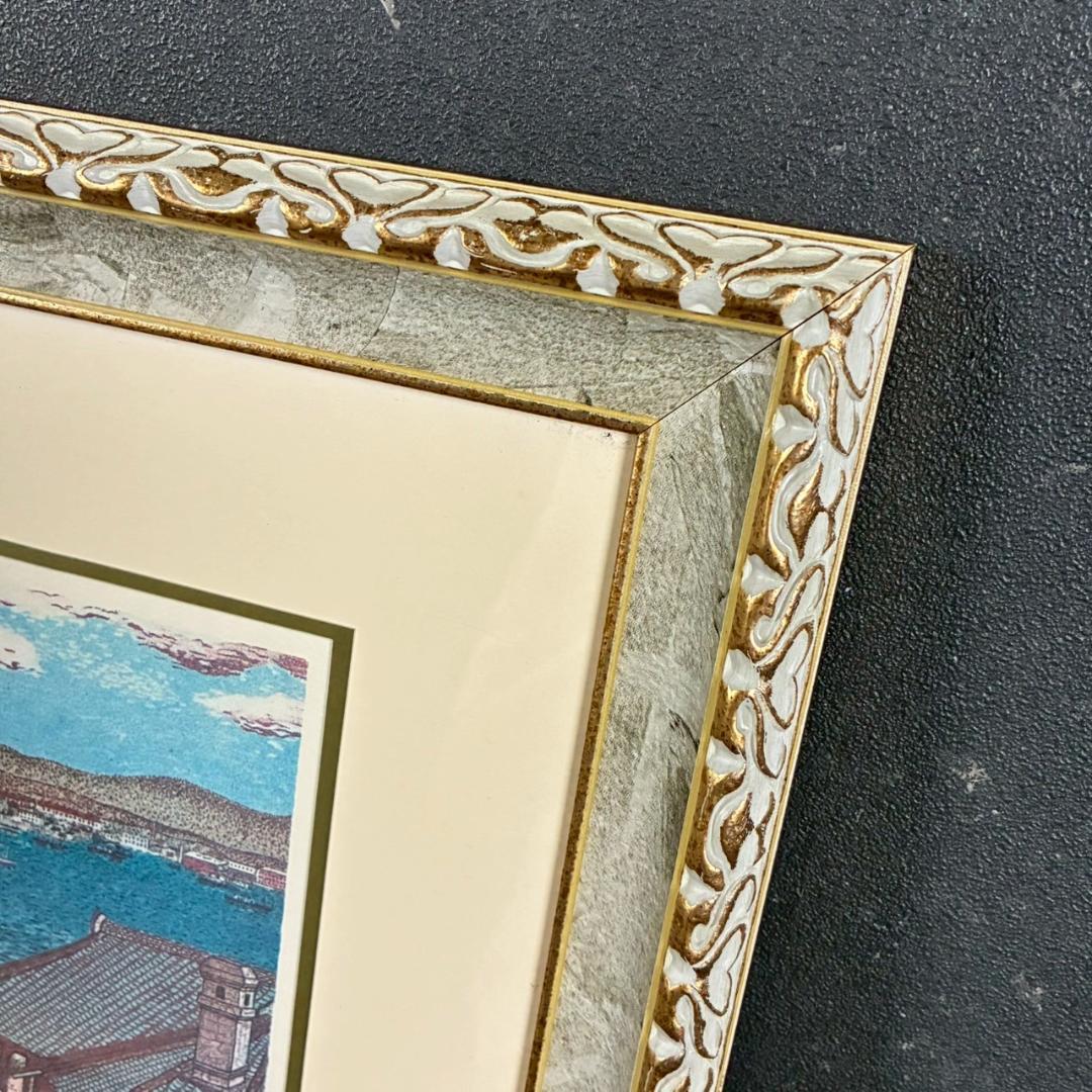 美品 山下清「グラバー邸」リトグラフ 印章有り 限定品 裸の大将 お洒落な額装