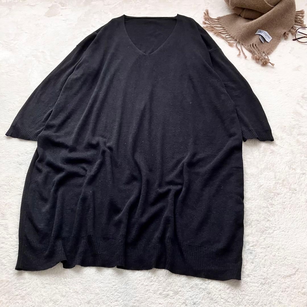 ヨーガンレール シルクリネン ニット プルオーバー チュニック ゆったり