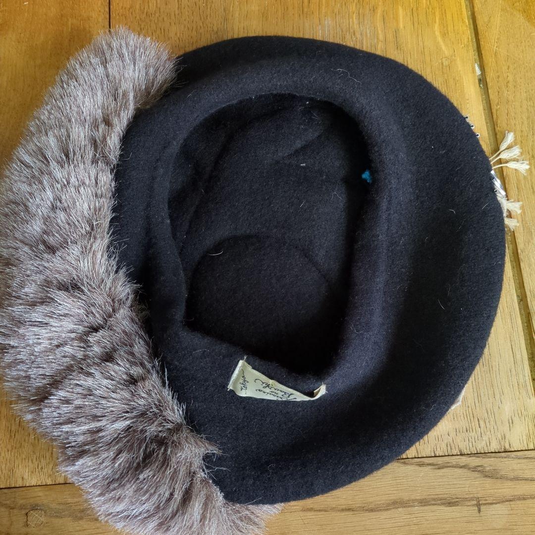 猫デザイン ベレー帽