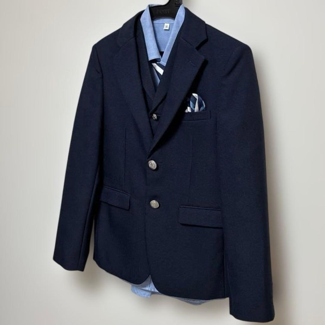フォーマル 卒服 男の子 スーツ6点セット ネイビー ブレザー 150