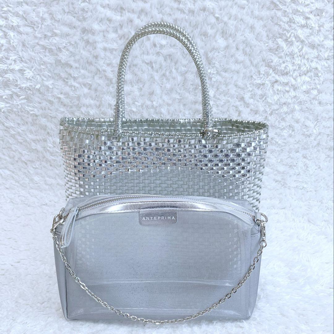 ほぼ未使用♪ ANTEPRIMA イントレッチオ シルバー スモール