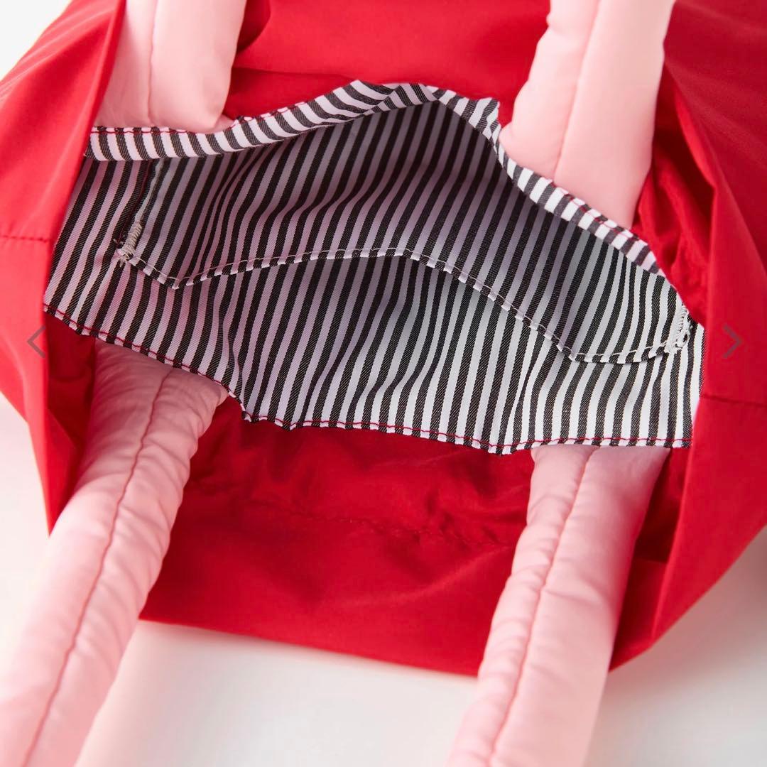 新品未使用 ファミリア巾着バッグ レッド バレンタイン 完売カラータグ付