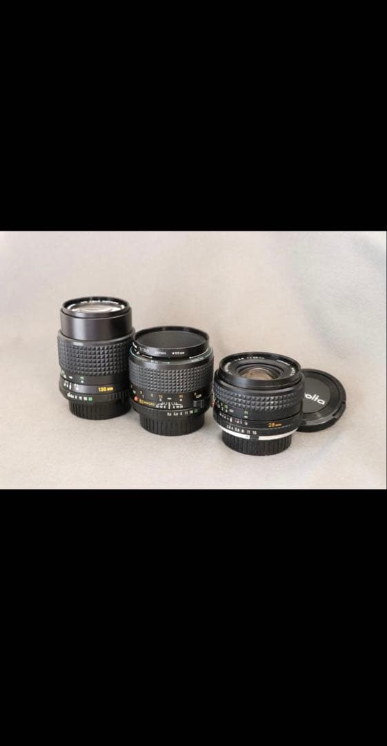 Minoltaの単焦点レンズ3本