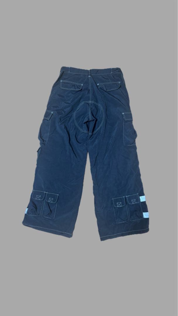 (いか)macgear レイブパンツ ナイロン ブラック y2k