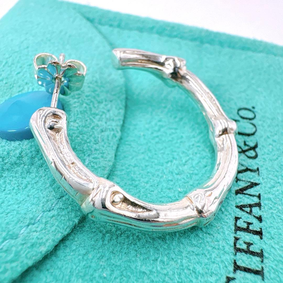 極美品 オールドティファニー バンブー ラージ 片耳 ピアス シルバー925