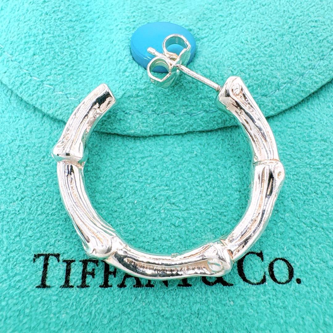 極美品 オールドティファニー バンブー ラージ 片耳 ピアス シルバー925