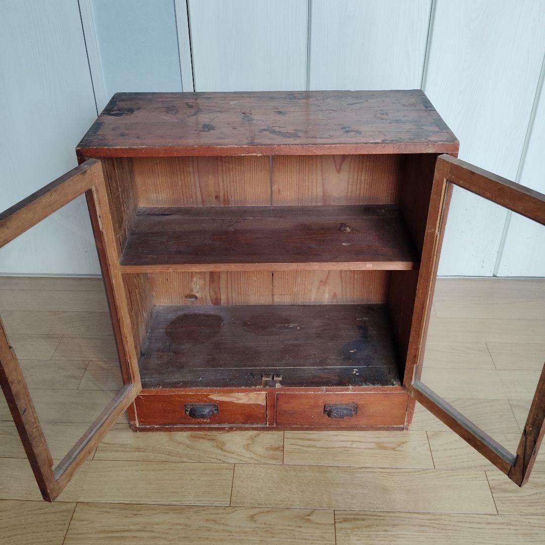 木製食器棚　時代箪笥　コレクションケース