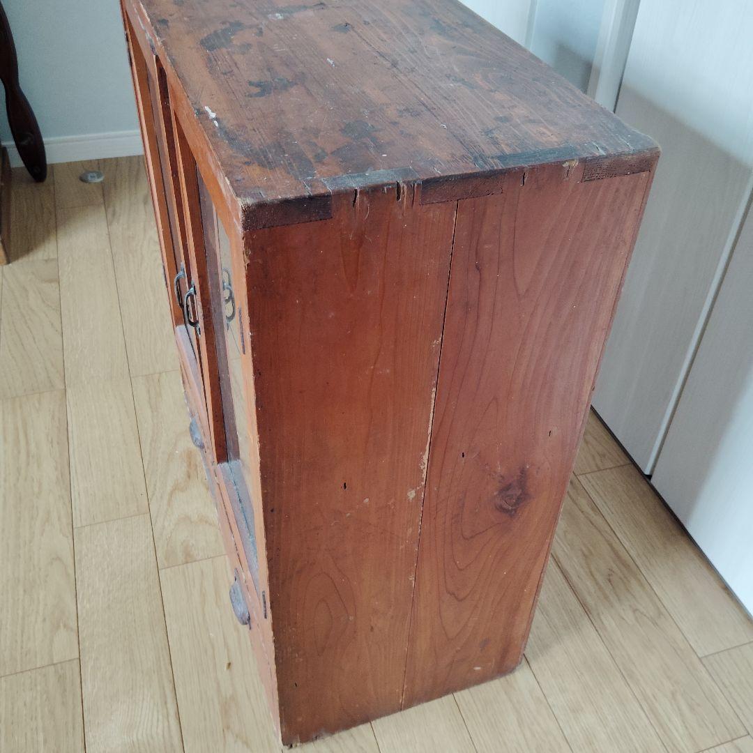木製食器棚　時代箪笥　コレクションケース