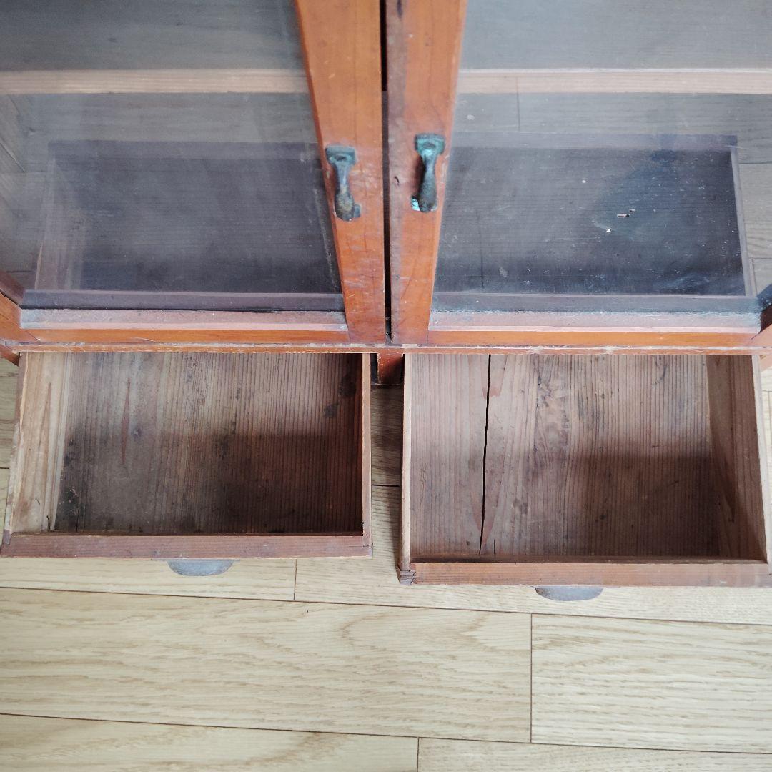 木製食器棚　時代箪笥　コレクションケース