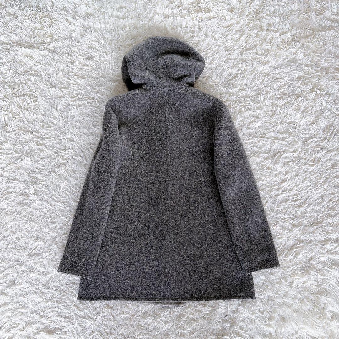 美品✨【セオリー】カシミヤウール リバーシブル ダブルフェイスフードコートグレー