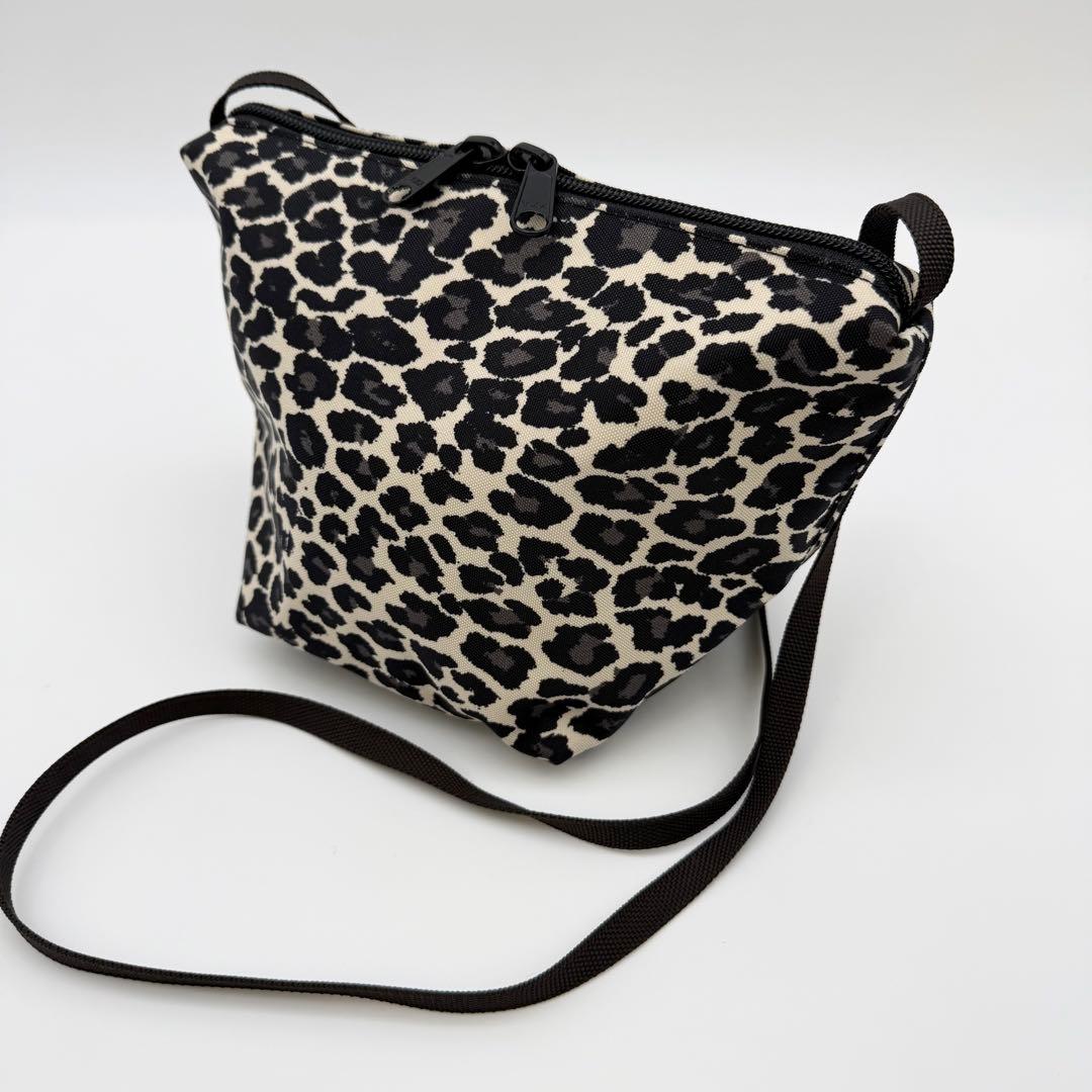 【極美品】エルベシャプリエ 2885F 舟型ショルダーバッグ S パンサーブラン