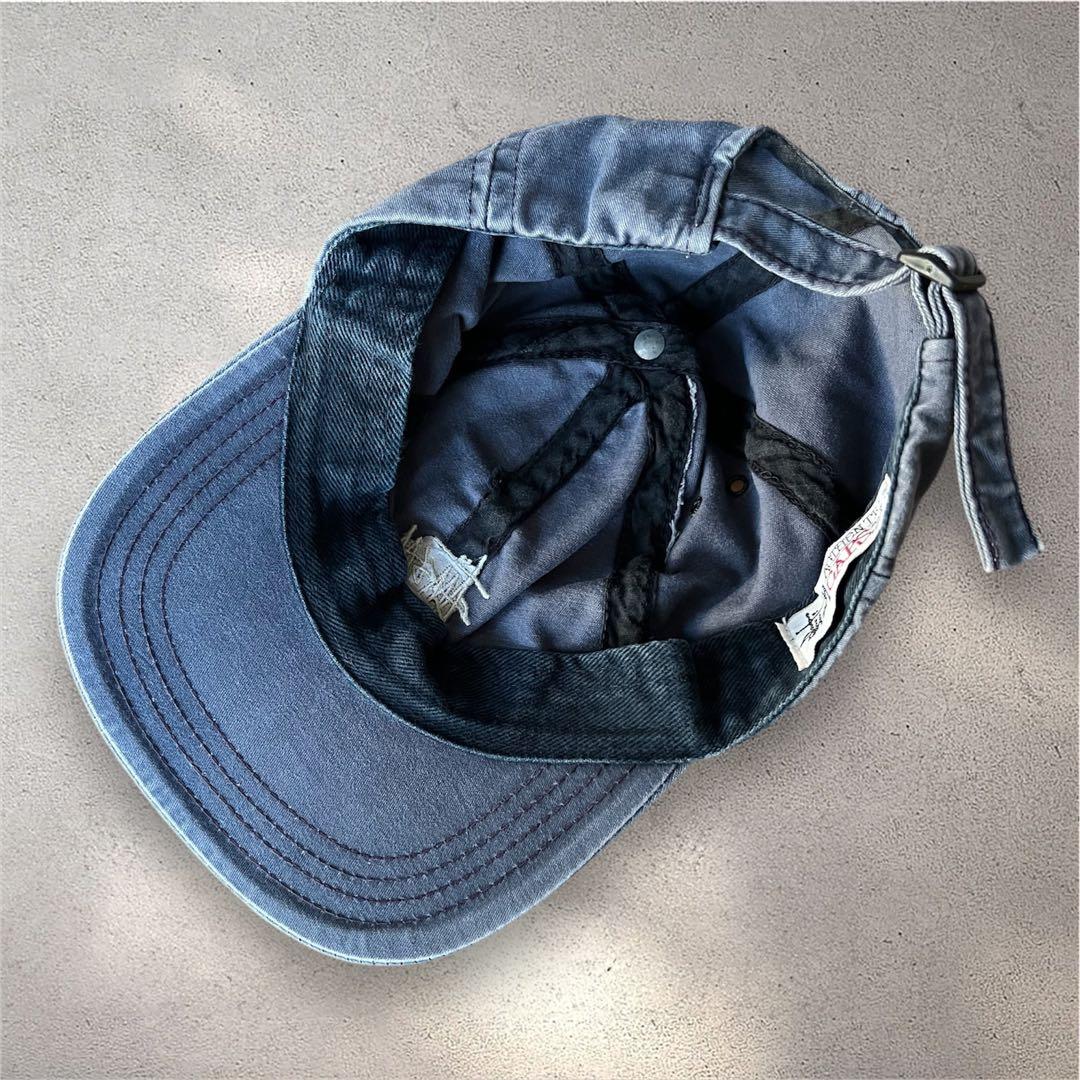 90s–00s【Stüssy】USA製 ロゴ刺繍 ピグメントダイ キャップ