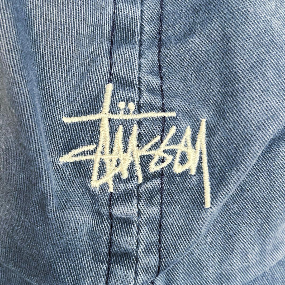 90s–00s【Stüssy】USA製 ロゴ刺繍 ピグメントダイ キャップ