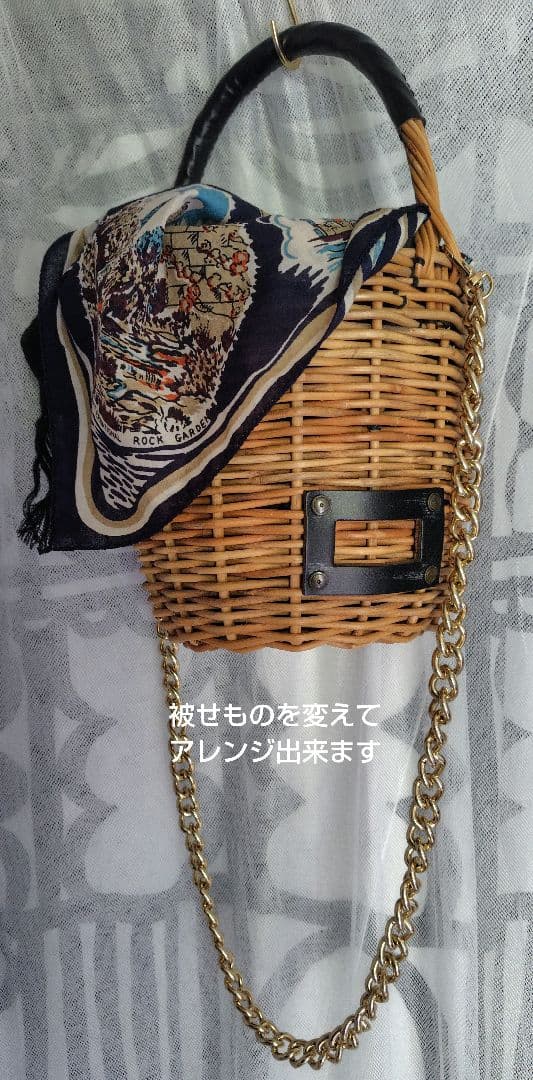 希望価格変更eb.a.gos エバゴス Mバスケットミニバーキン　オマケチェーン