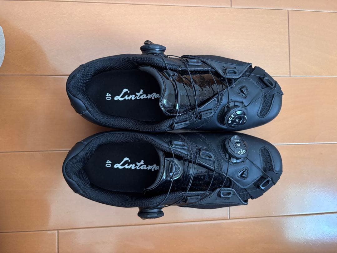 リンタマン、Lintaman Adjust ブラック ロードシューズ 40サイズ