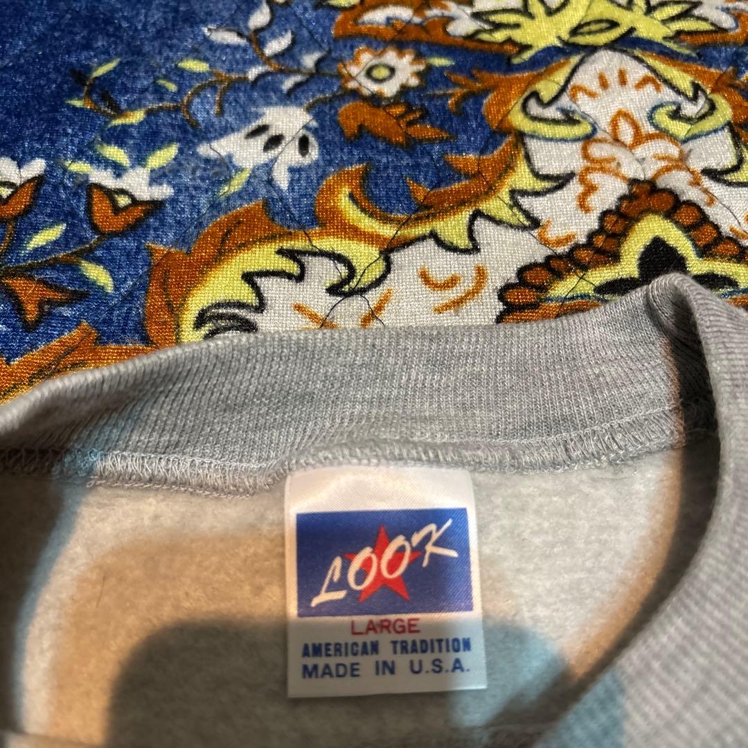 90s〜　USA製　LOOKタグ　スエットシャツ　ビンテージ　クローバープリント