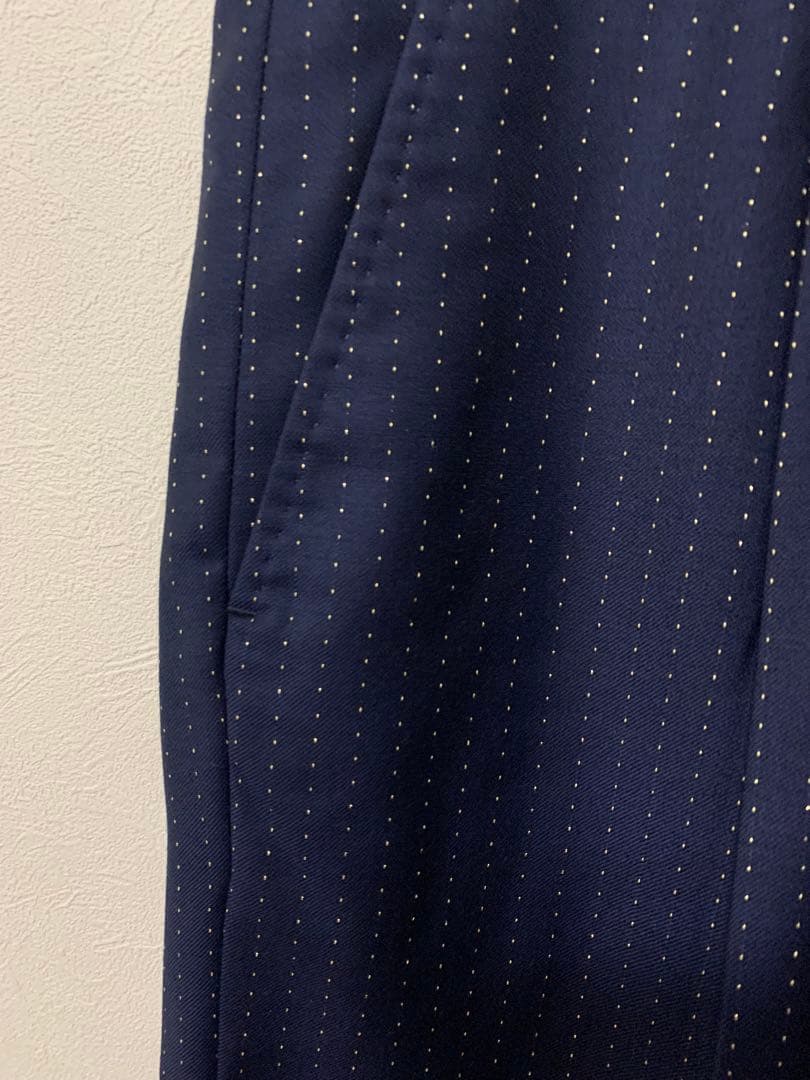 WACKOMARIA DORMEUIL PLEATED TROUSERS 金ラメ