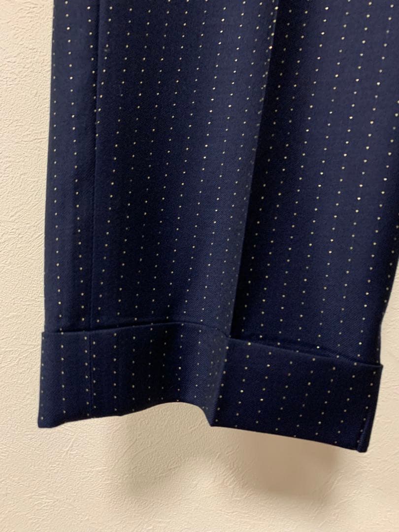 WACKOMARIA DORMEUIL PLEATED TROUSERS 金ラメ