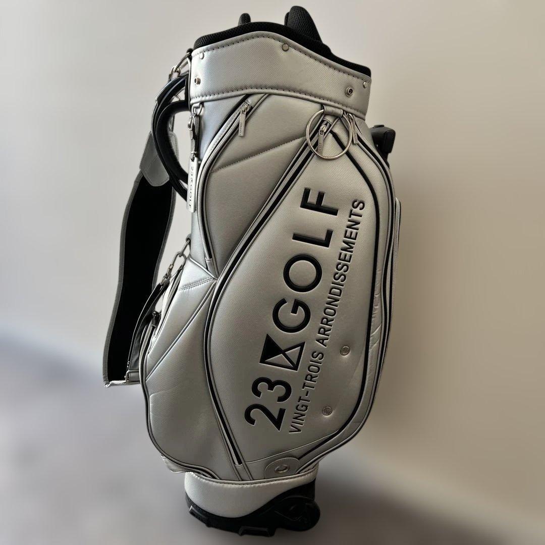 23区　キャスター付きキャディバッグ&セルフバッグ　シルバー