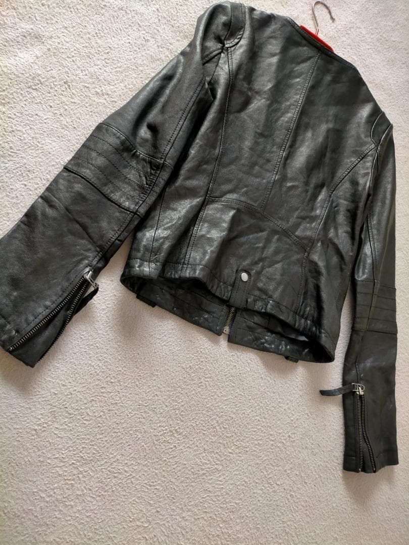 最高級 ラムレザージャケット 38