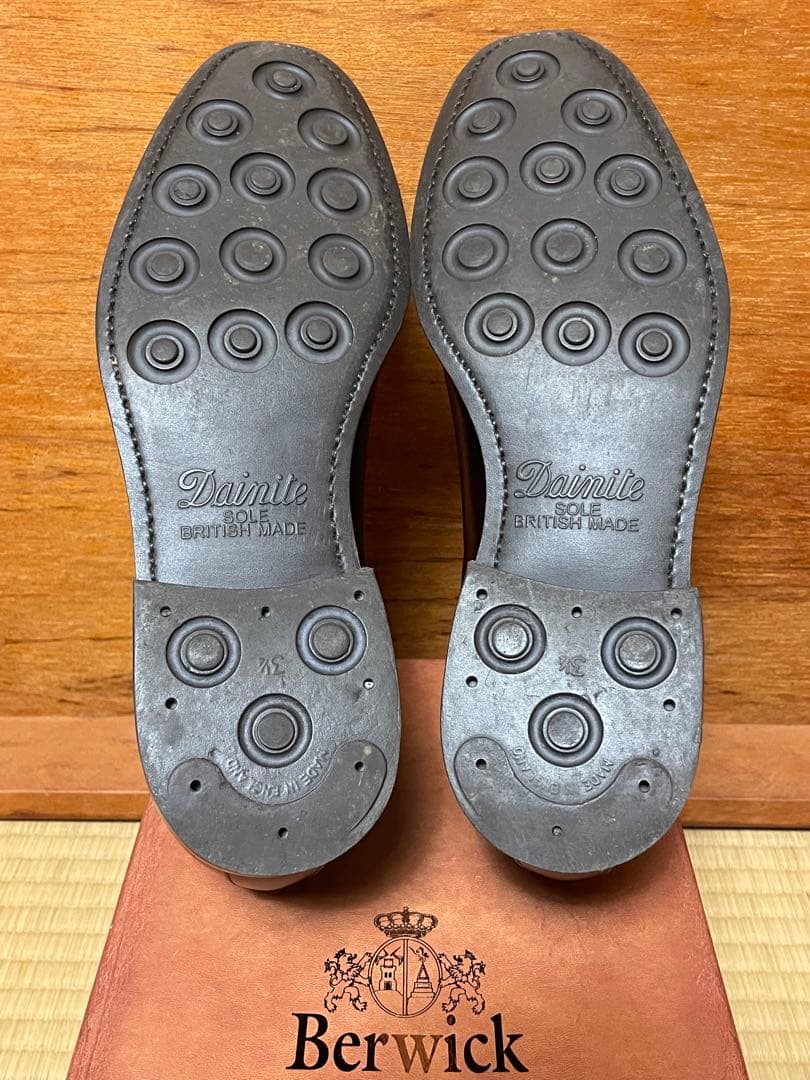 【美品】バーウィック 3577 ストレートチップ UK7 ダイナイトソール