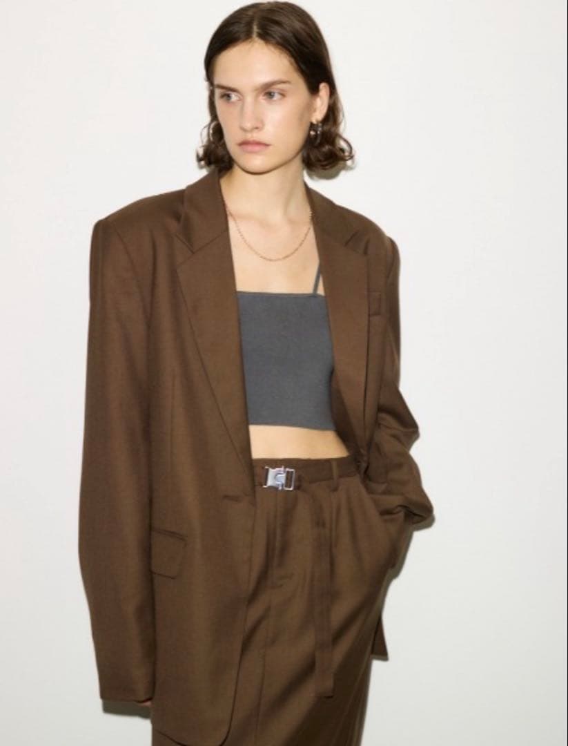 THROW MANNISH BOXY TAILOR ジャケット ブラウン