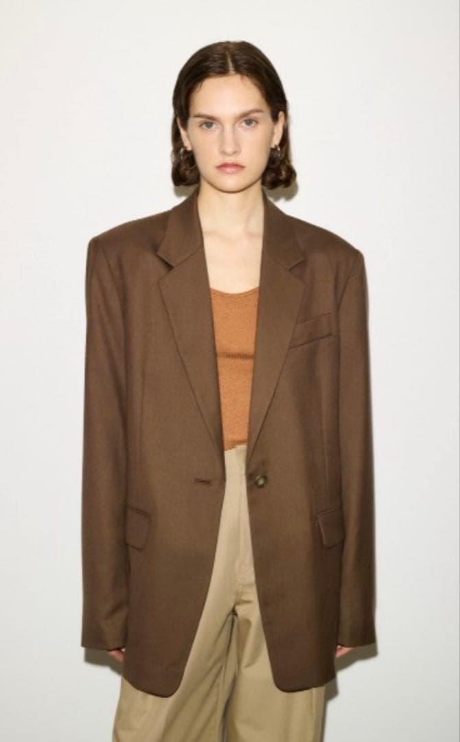 THROW MANNISH BOXY TAILOR ジャケット ブラウン