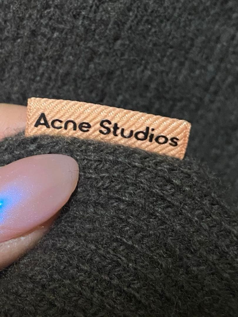 Acne studios ウールカシミア ニット フーディ ダークブラウン