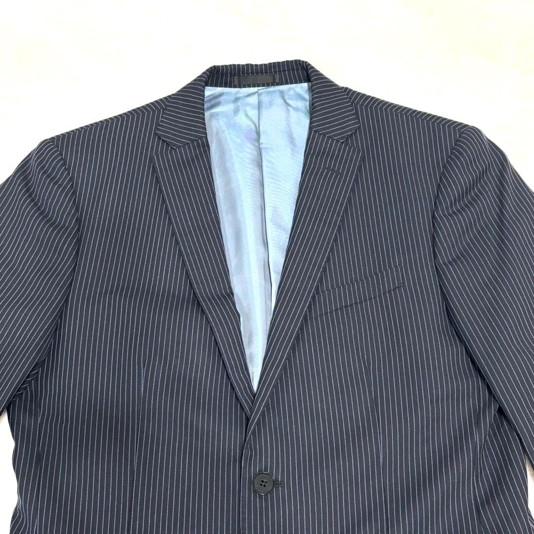 [希少]バーバリー ブラックレーベル ストライプ セットアップ スーツ ネイビー
