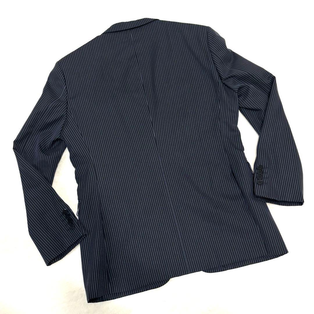 [希少]バーバリー ブラックレーベル ストライプ セットアップ スーツ ネイビー