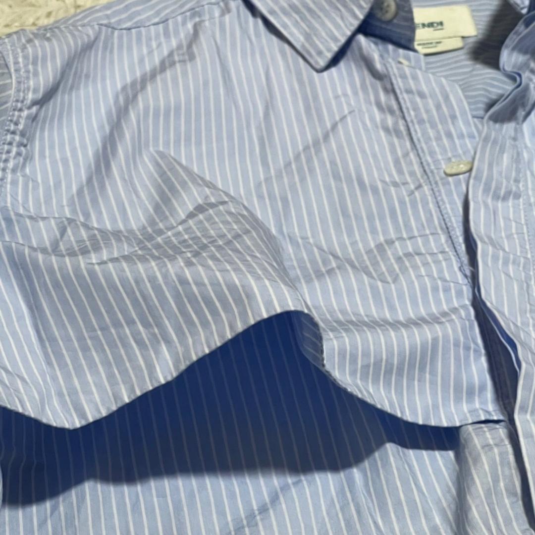 美品✨フェンディ キッズ ズッカ柄 長袖シャツ ストライプ 12A 152cm