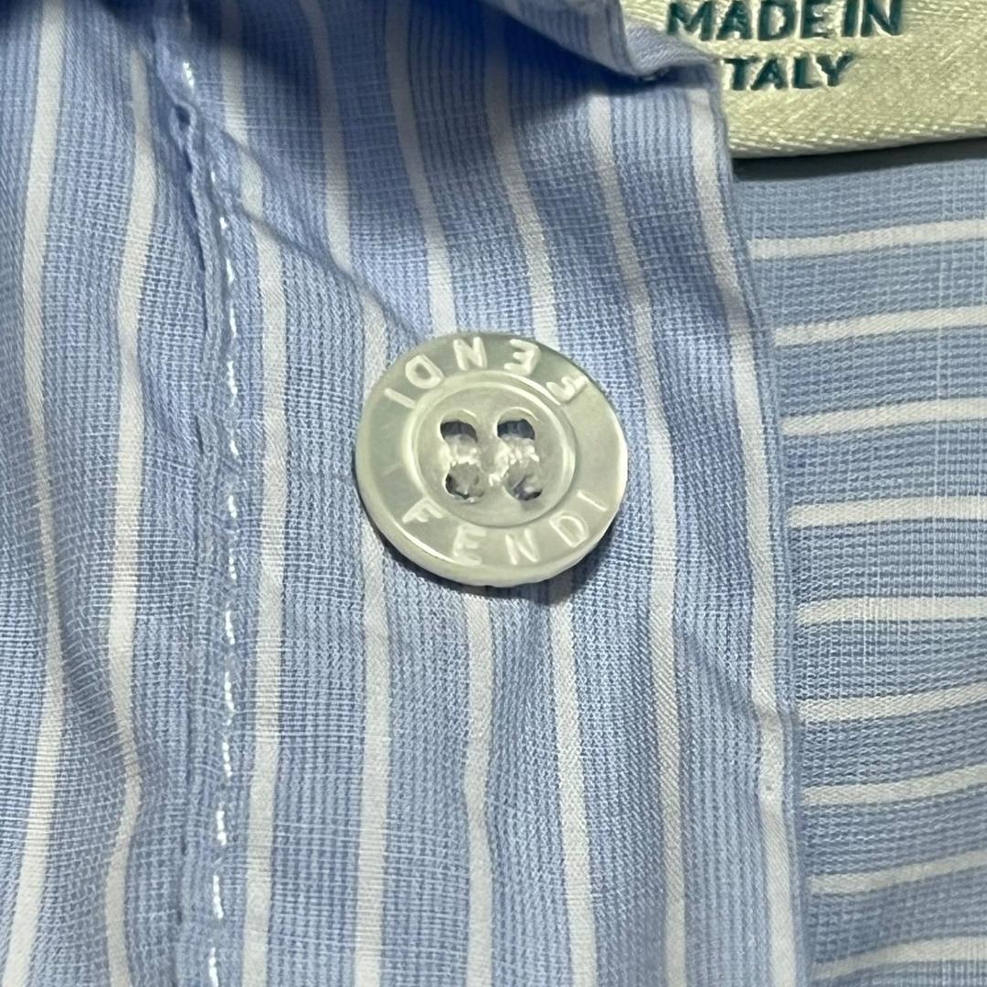 美品✨フェンディ キッズ ズッカ柄 長袖シャツ ストライプ 12A 152cm