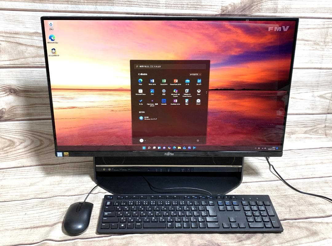 富士通 テレビ M.2+3.0TB/Win11/i7/12GB/オフィス/BD