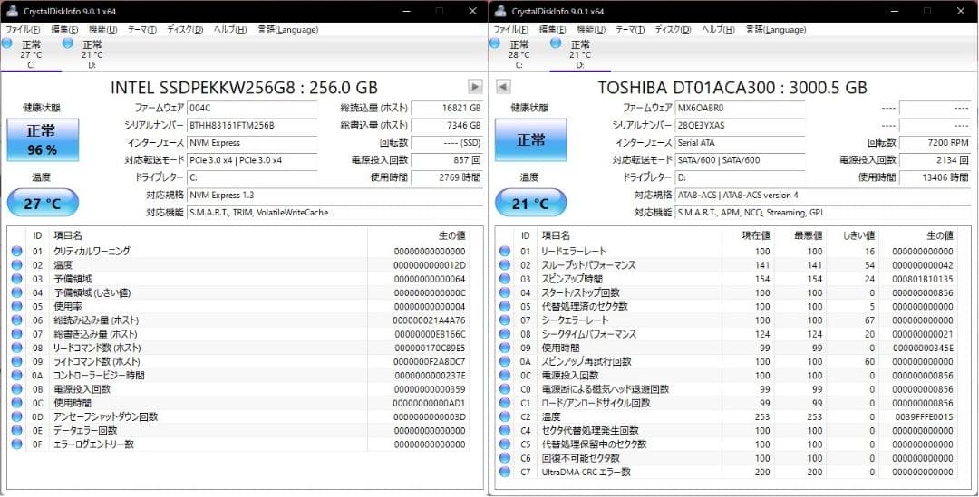 富士通 テレビ M.2+3.0TB/Win11/i7/12GB/オフィス/BD