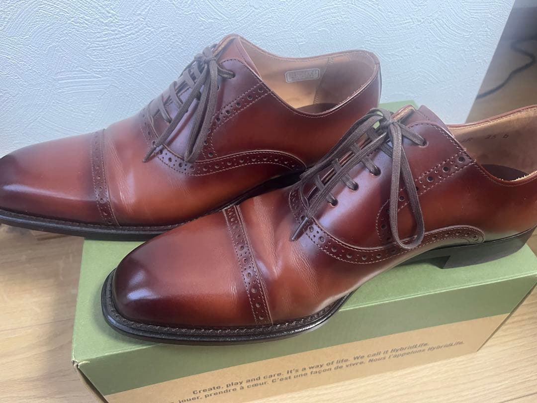 【美品】REGALリーガル ストレートチップ ブラウン茶 25cm