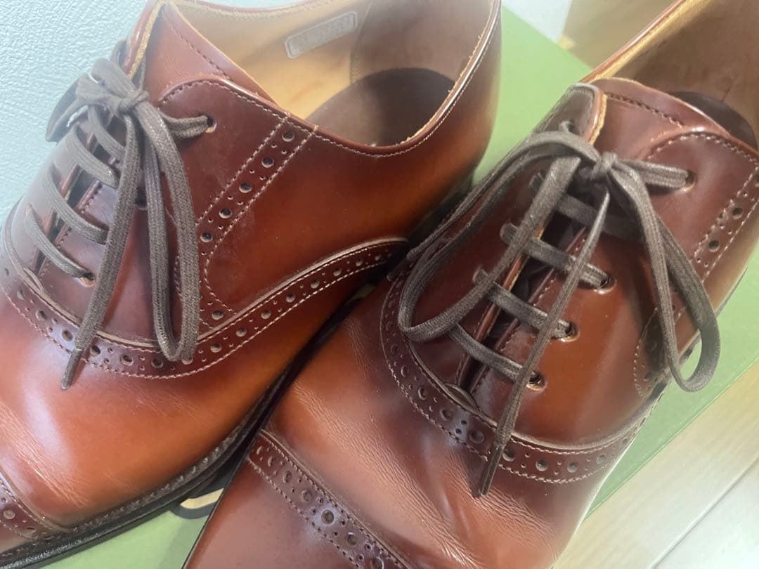 【美品】REGALリーガル ストレートチップ ブラウン茶 25cm