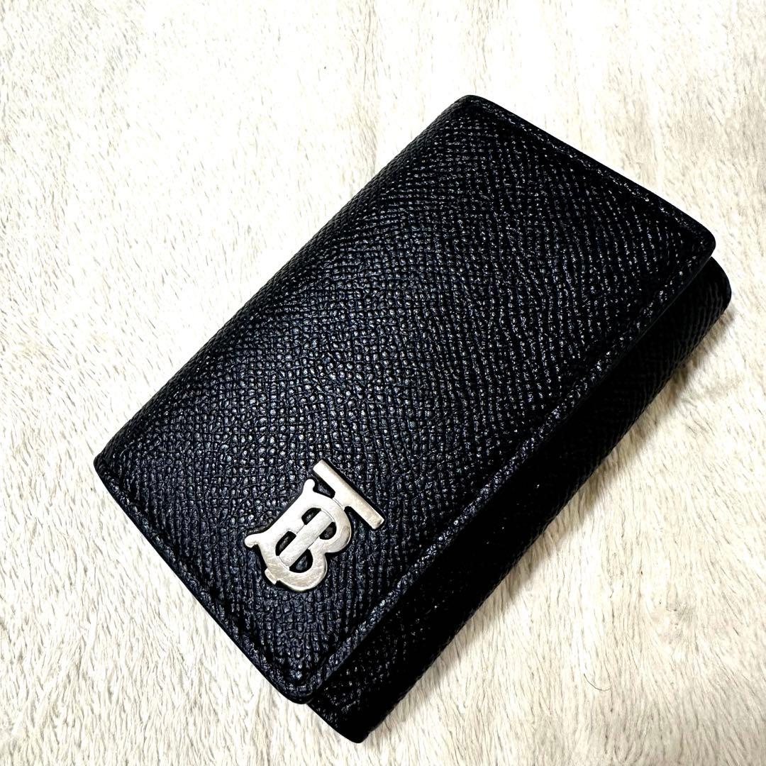 BURBERRY バーバリー TBロゴ 6連キーケース ブラック 黒 レザー