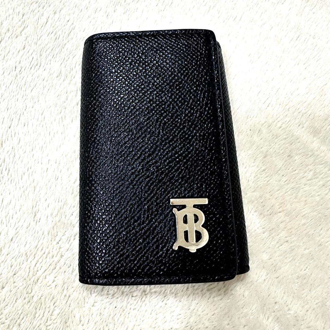 BURBERRY バーバリー TBロゴ 6連キーケース ブラック 黒 レザー