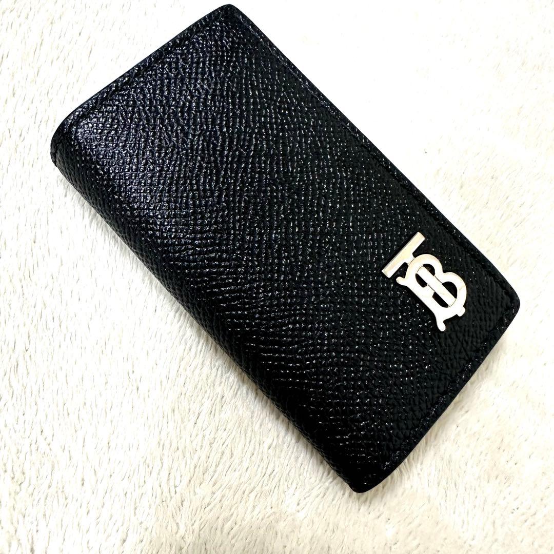 BURBERRY バーバリー TBロゴ 6連キーケース ブラック 黒 レザー