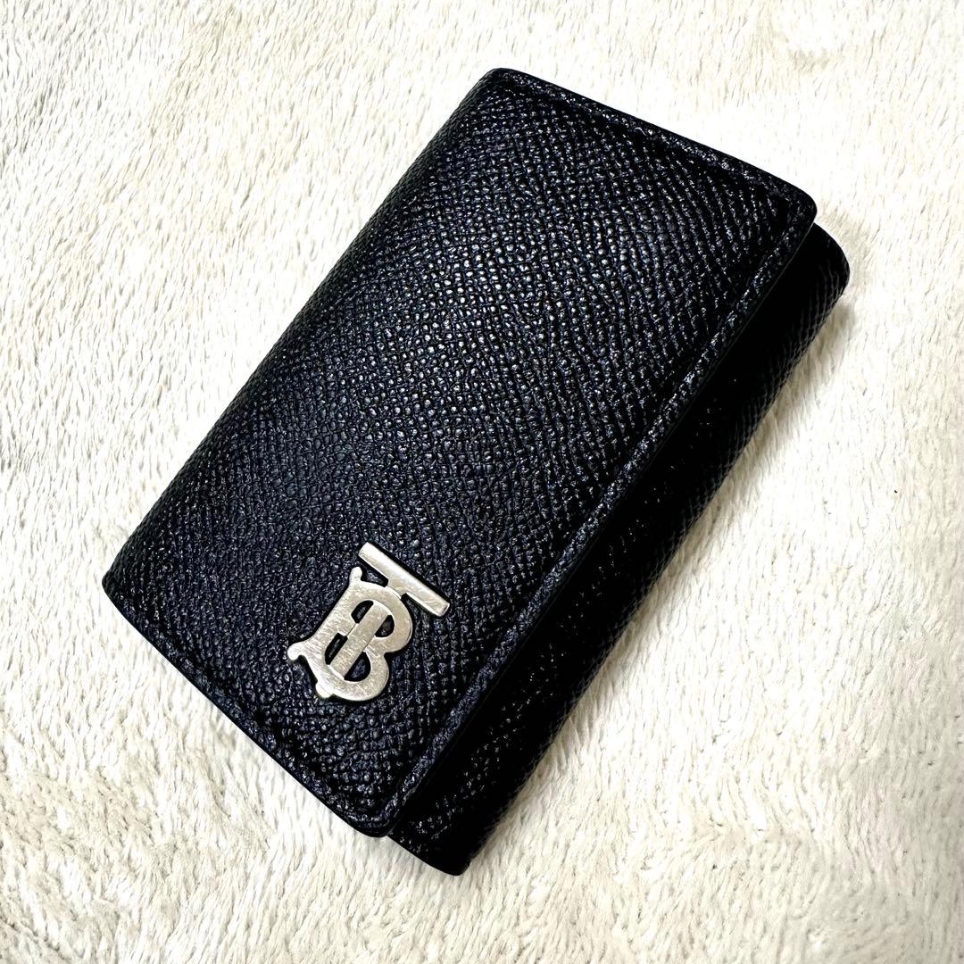 BURBERRY バーバリー TBロゴ 6連キーケース ブラック 黒 レザー