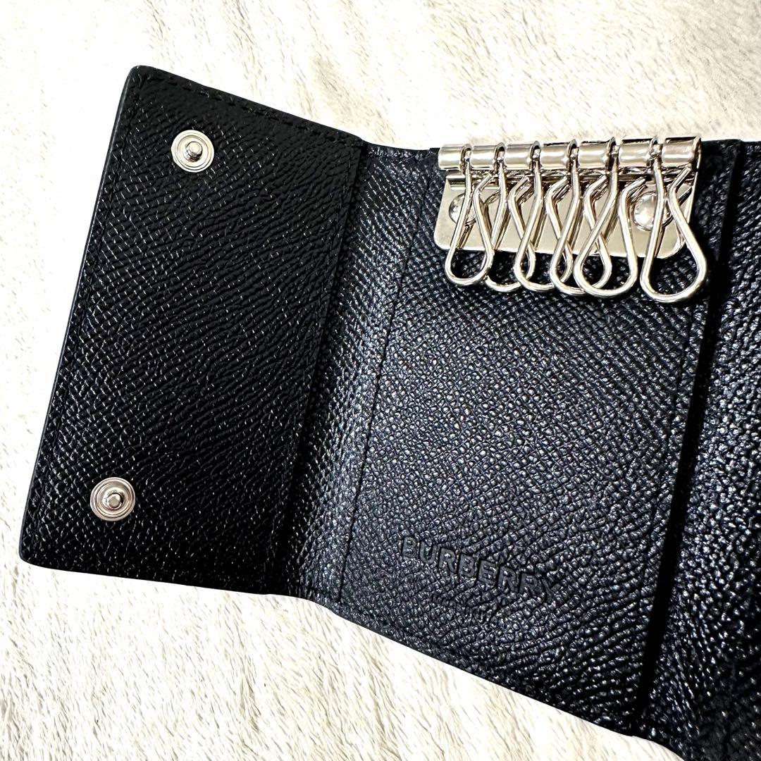 BURBERRY バーバリー TBロゴ 6連キーケース ブラック 黒 レザー